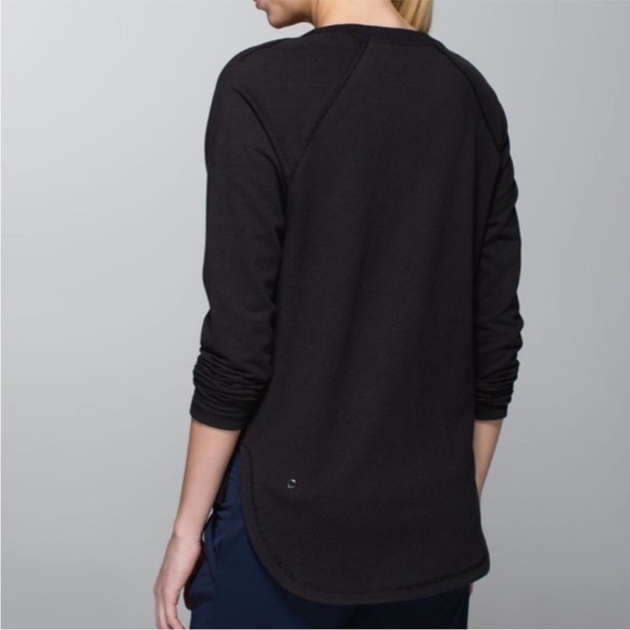 Lululemon After Asana Pullover Telemark Print Black / Black Size 8 - Picture 2 of 11